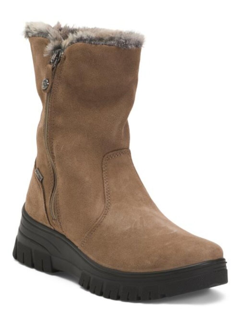 IMAC Made In Italy Suede Booties With Warm Lining